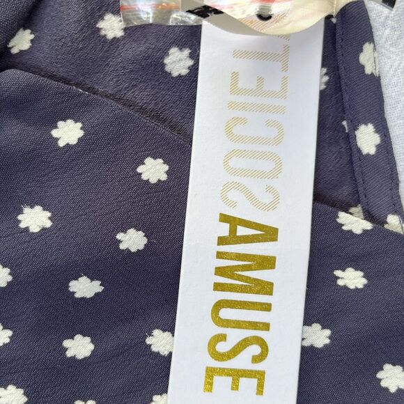 Amuse Society Sz XS Cami Crop Blue White Tie Strap Top Sara Outer Bnaks NWT READ - Picture 10 of 15